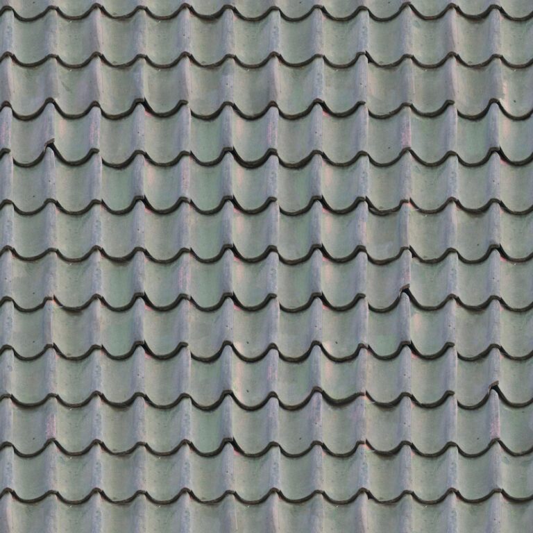 Close-up of textured, weathered roof tiles in a square format.